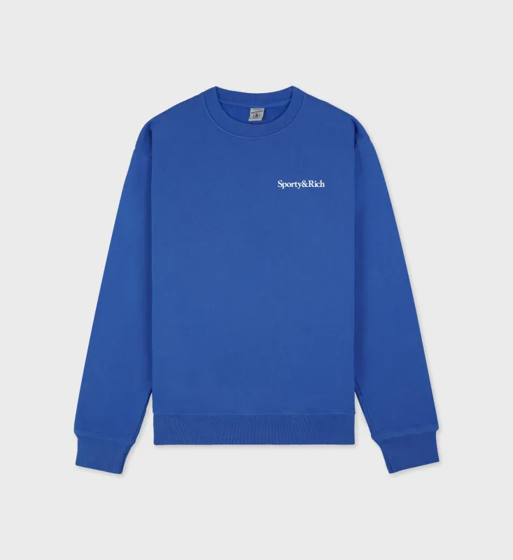 Health is Wealth Crewneck - Team Blue/White sold by Sporty and Rich
