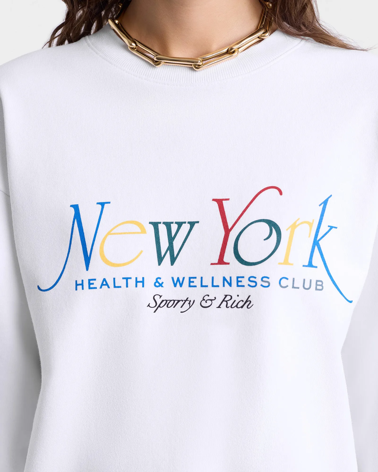 NY 94 Crewneck - White/Multi sold by Sporty and Rich product image thumbnail 4