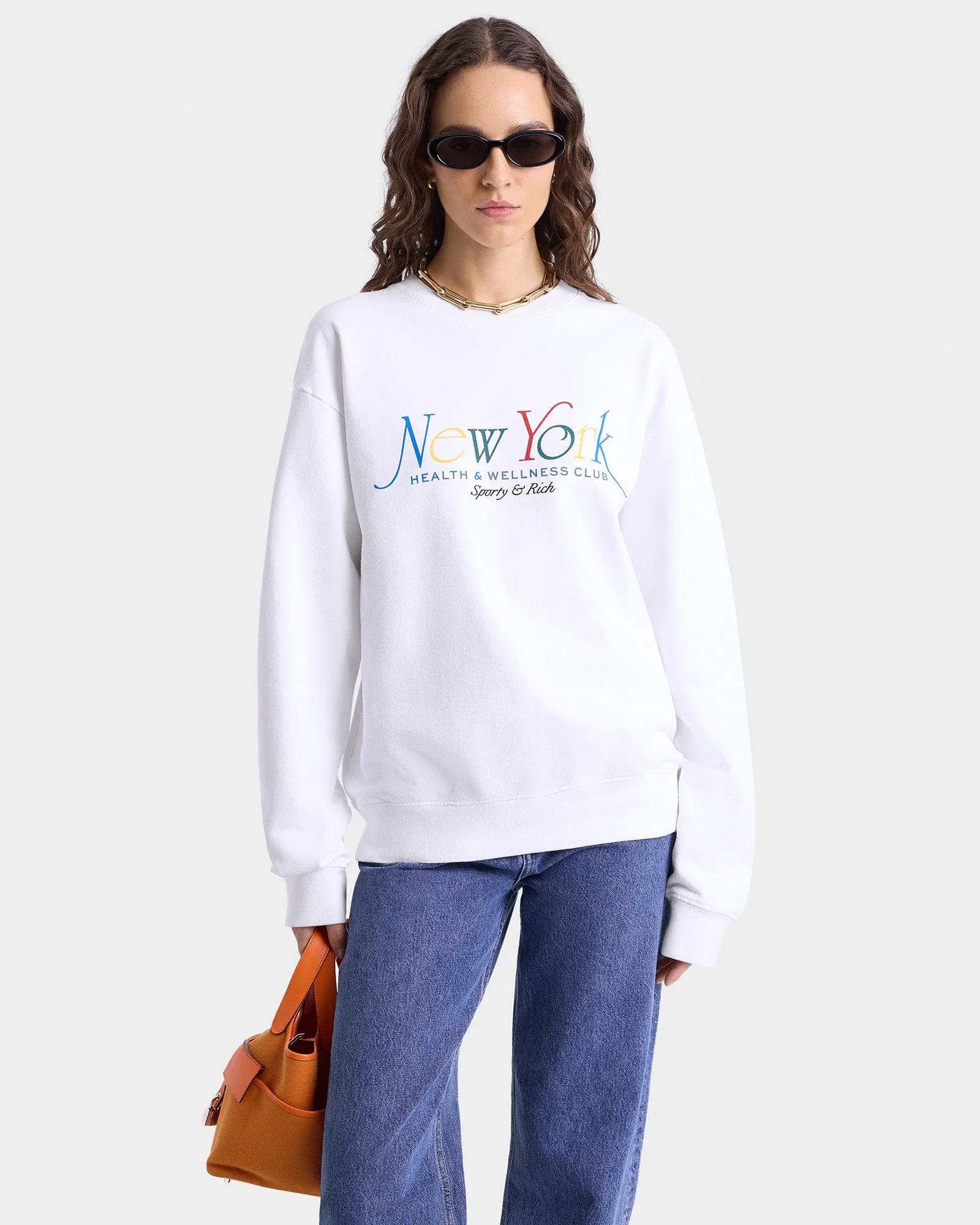 NY 94 Crewneck - White/Multi sold by Sporty and Rich product image thumbnail 3