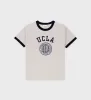 UCLA Crest Ringer Tee - Heather Gray/Navy sold by Sporty and Rich