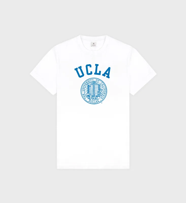 UCLA Crest T-Shirt - White/Blue sold by Sporty and Rich