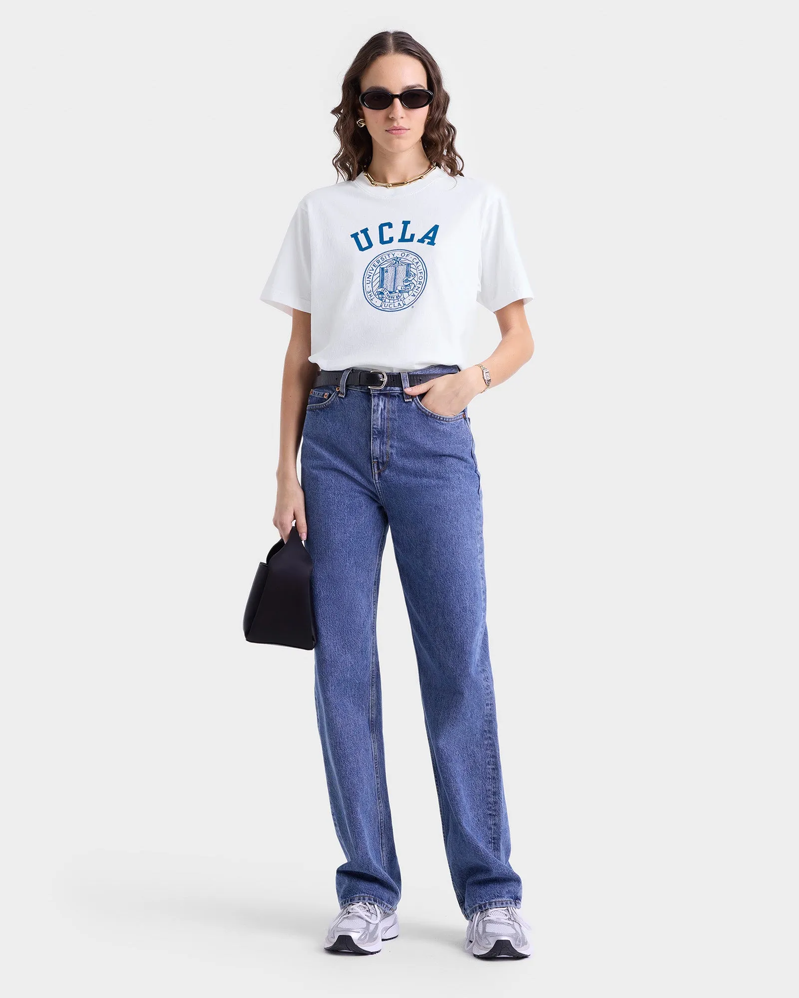 UCLA Crest T-Shirt - White/Blue sold by Sporty and Rich product image thumbnail 3