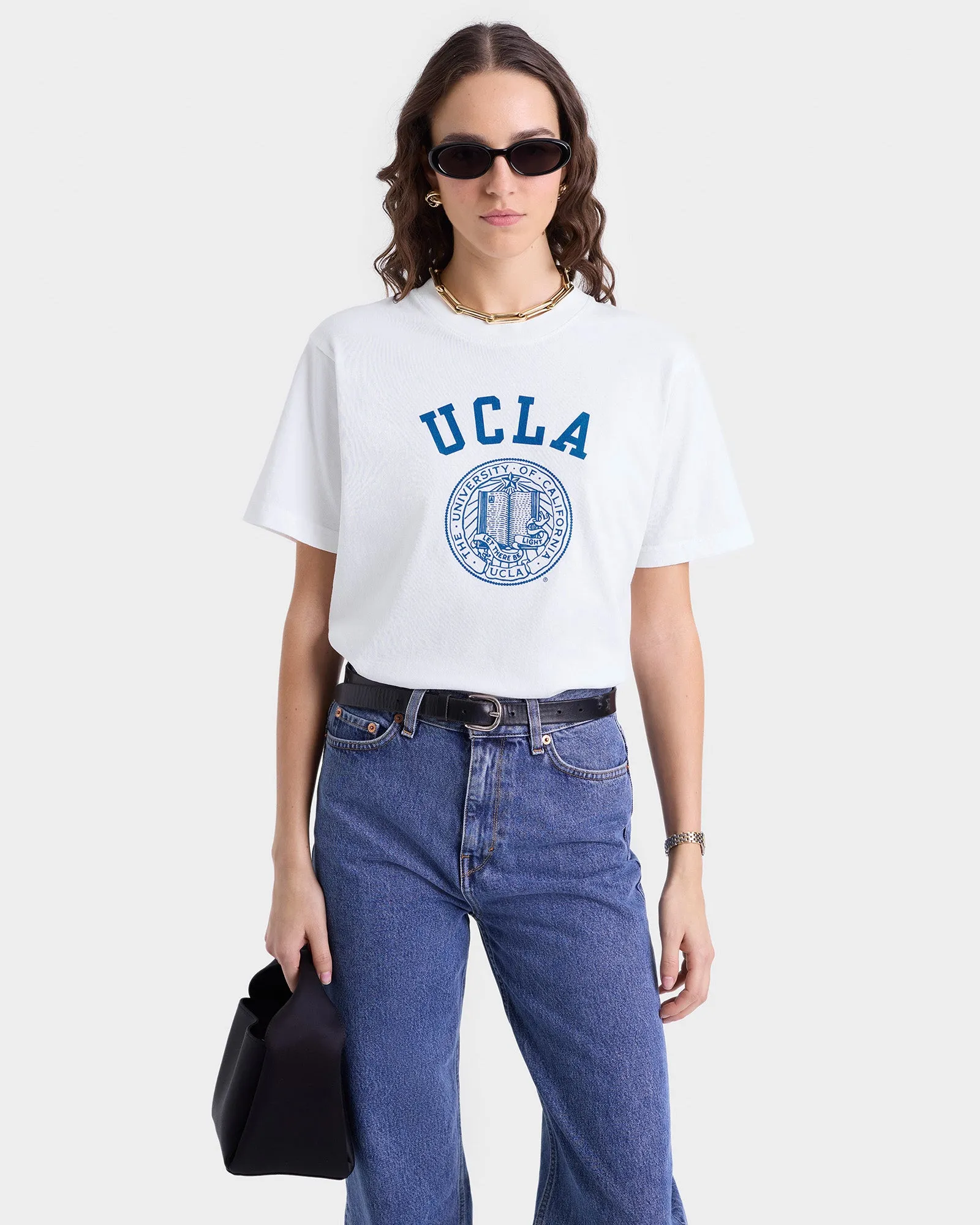 UCLA Crest T-Shirt - White/Blue sold by Sporty and Rich product image thumbnail 4