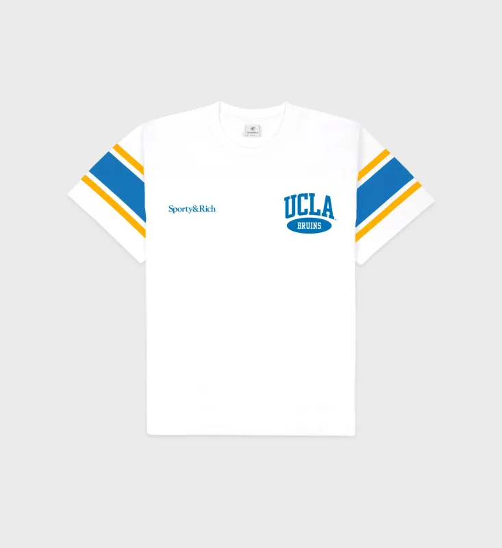 Westwood Rugby Tee - White/Blue/Gold sold by Sporty and Rich