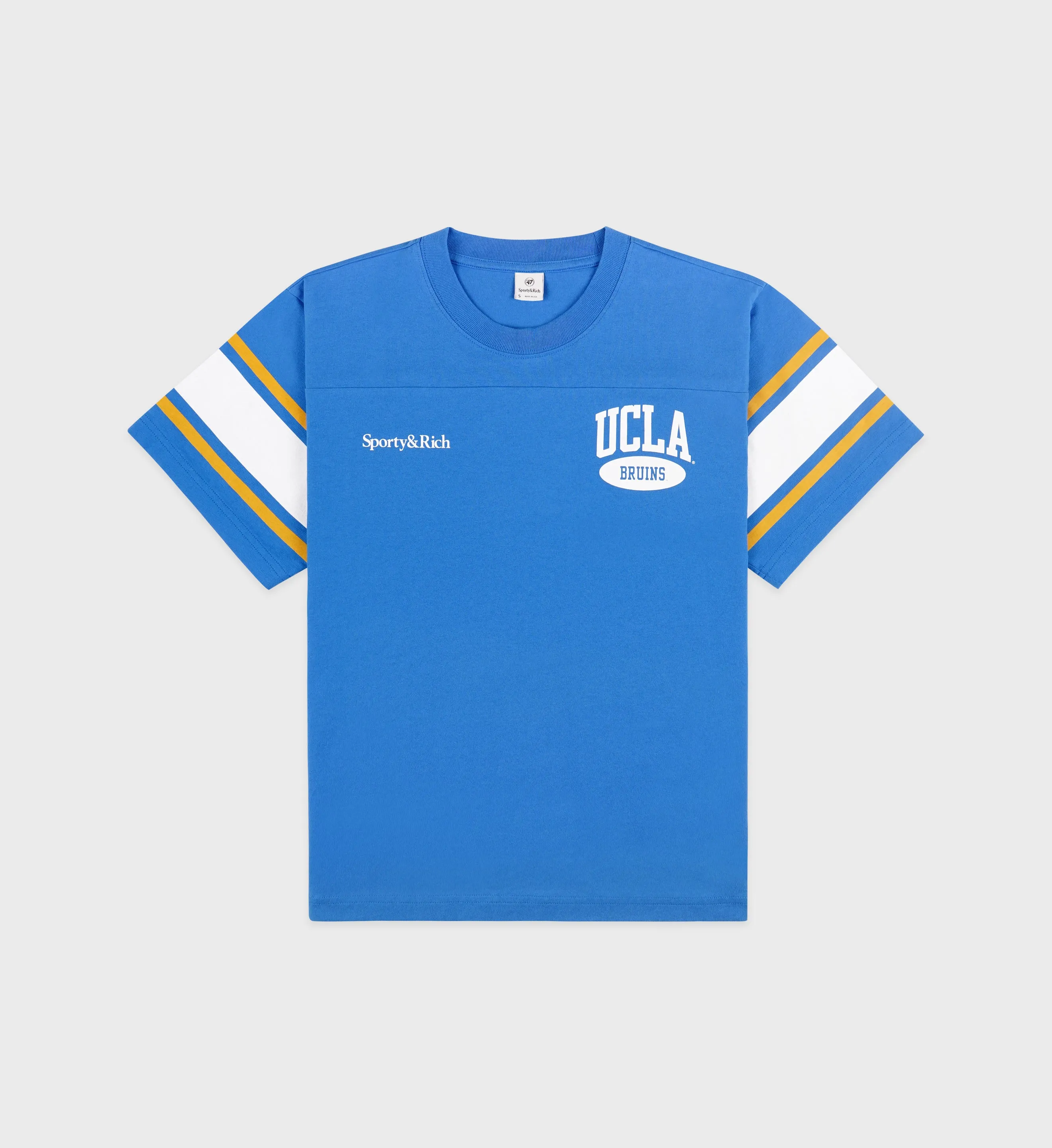 Westwood Rugby Tee - Blue/Gold/White sold by Sporty and Rich