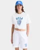 UCLA Crest Gym Short - White/Blue sold by Sporty and Rich