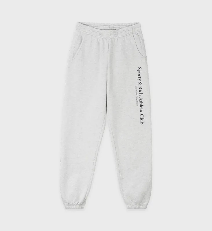 Athletic Club Sweatpant - Heather Gray sold by Sporty and Rich