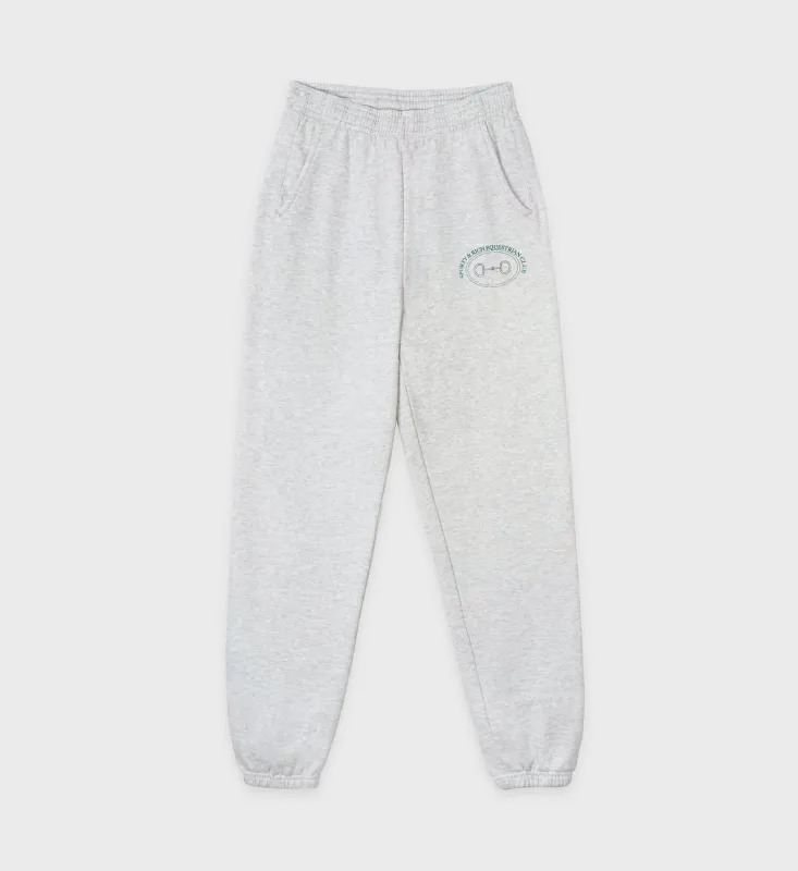 Equestrian Sweatpant - Heather Gray sold by Sporty and Rich