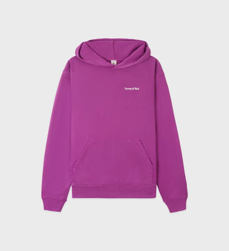 Classic Logo Hoodie - Magenta sold by Sporty and Rich