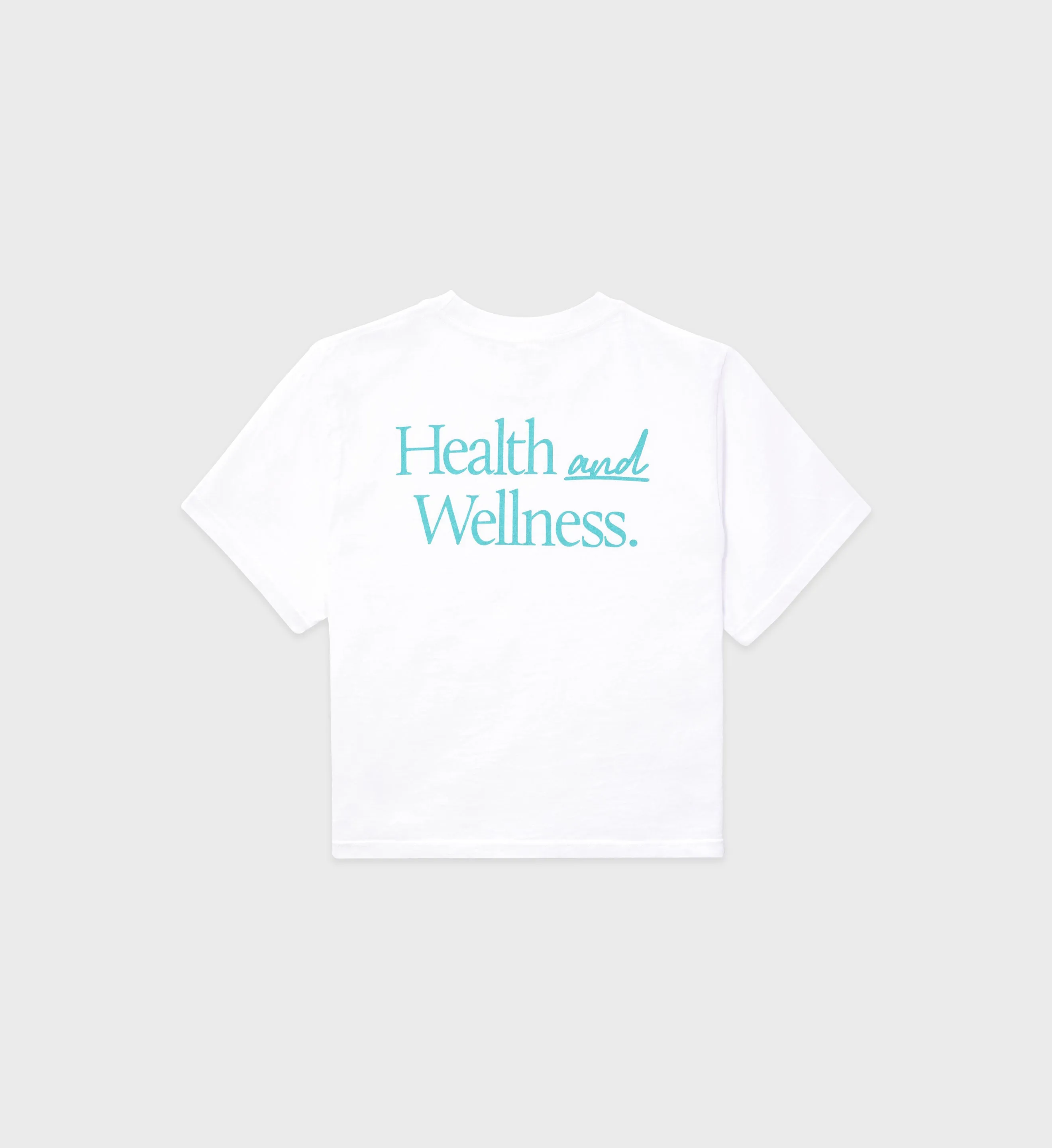 New Health Cropped T Shirt - White sold by Sporty and Rich product image thumbnail 2