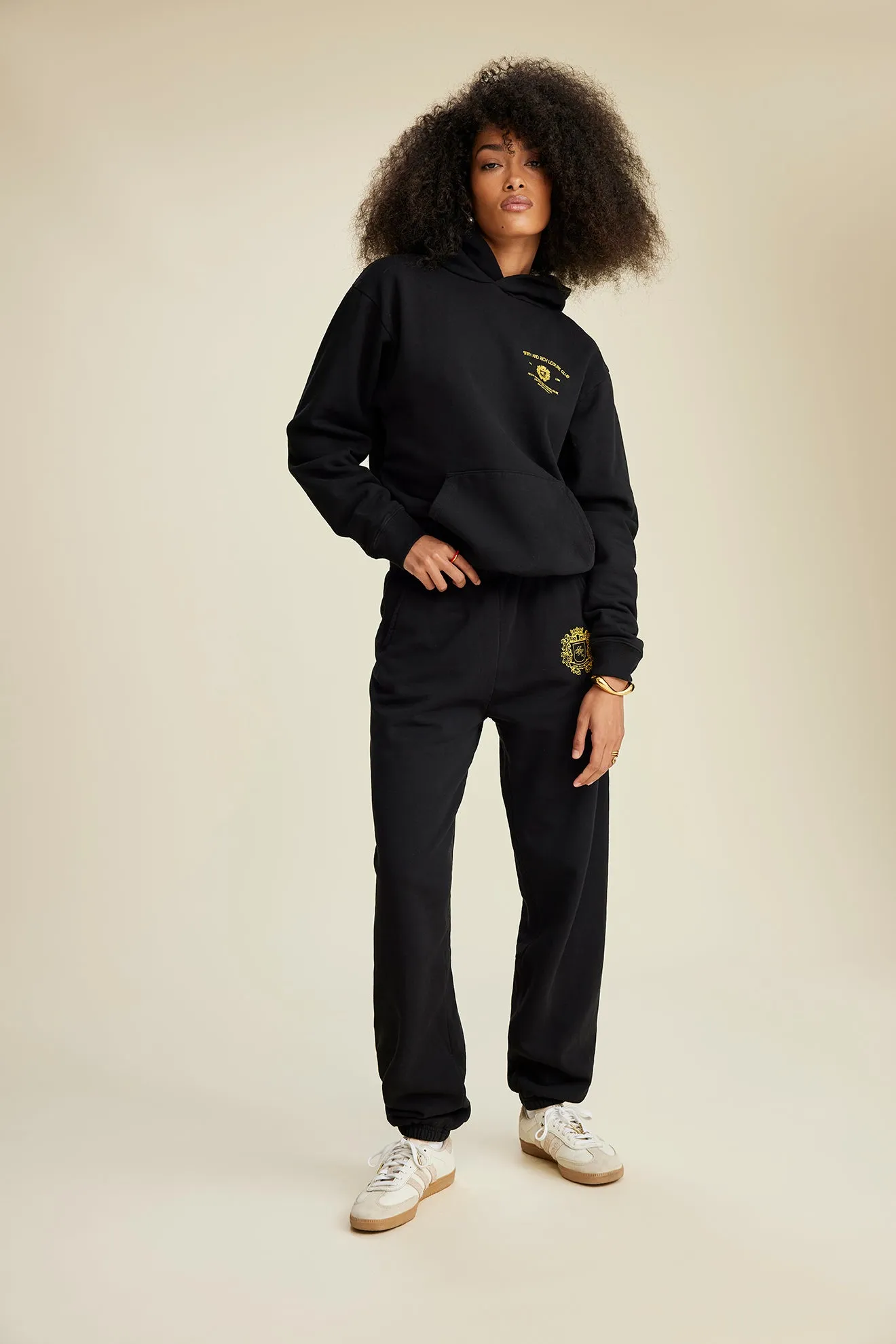 Crest Sweatpant - Black/Gold sold by Sporty and Rich product image thumbnail 5