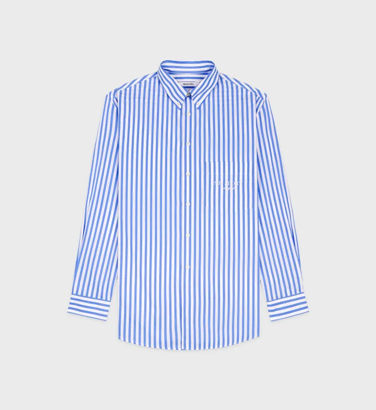 SR Sport Oversized Shirt - Atlantic/White sold by Sporty and Rich