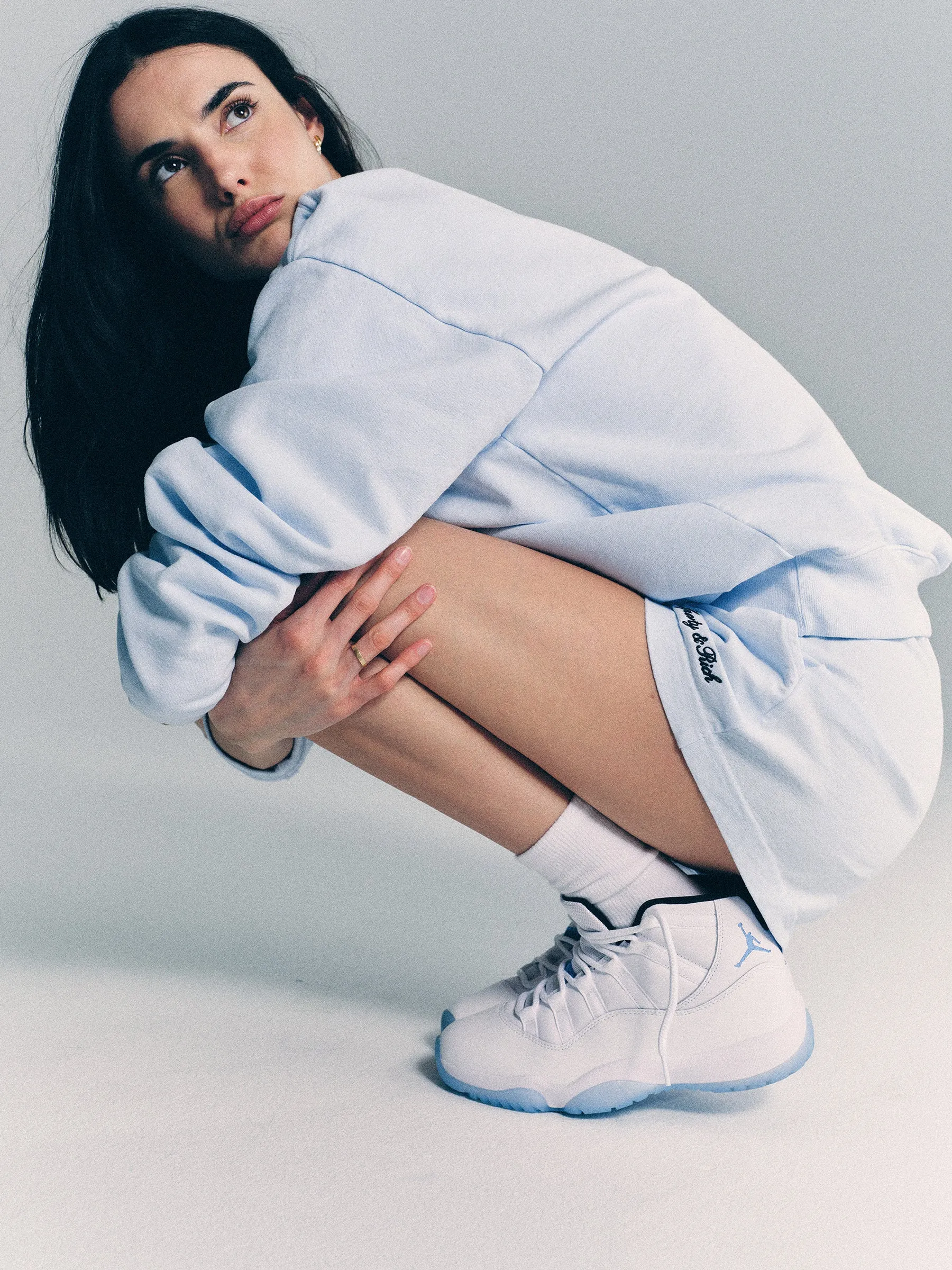 Syracuse Embroidered Disco short - Ciel/Navy sold by Sporty and Rich product image thumbnail 2