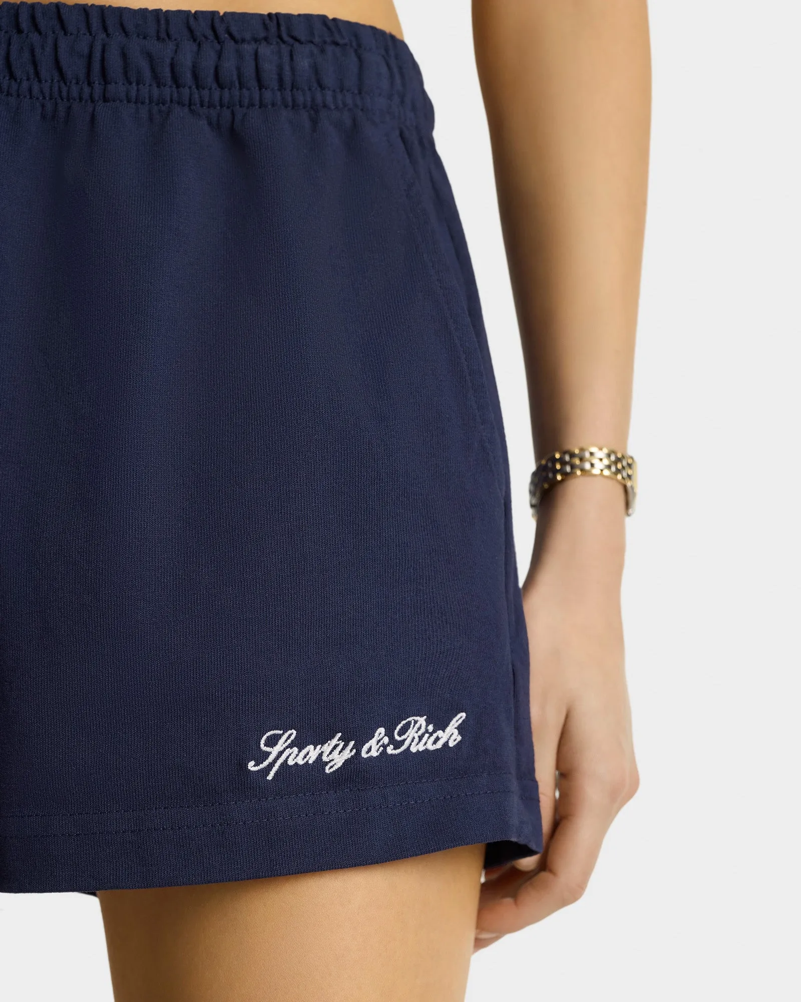 Syracuse Embroidered Disco short - Navy/White sold by Sporty and Rich product image thumbnail 4