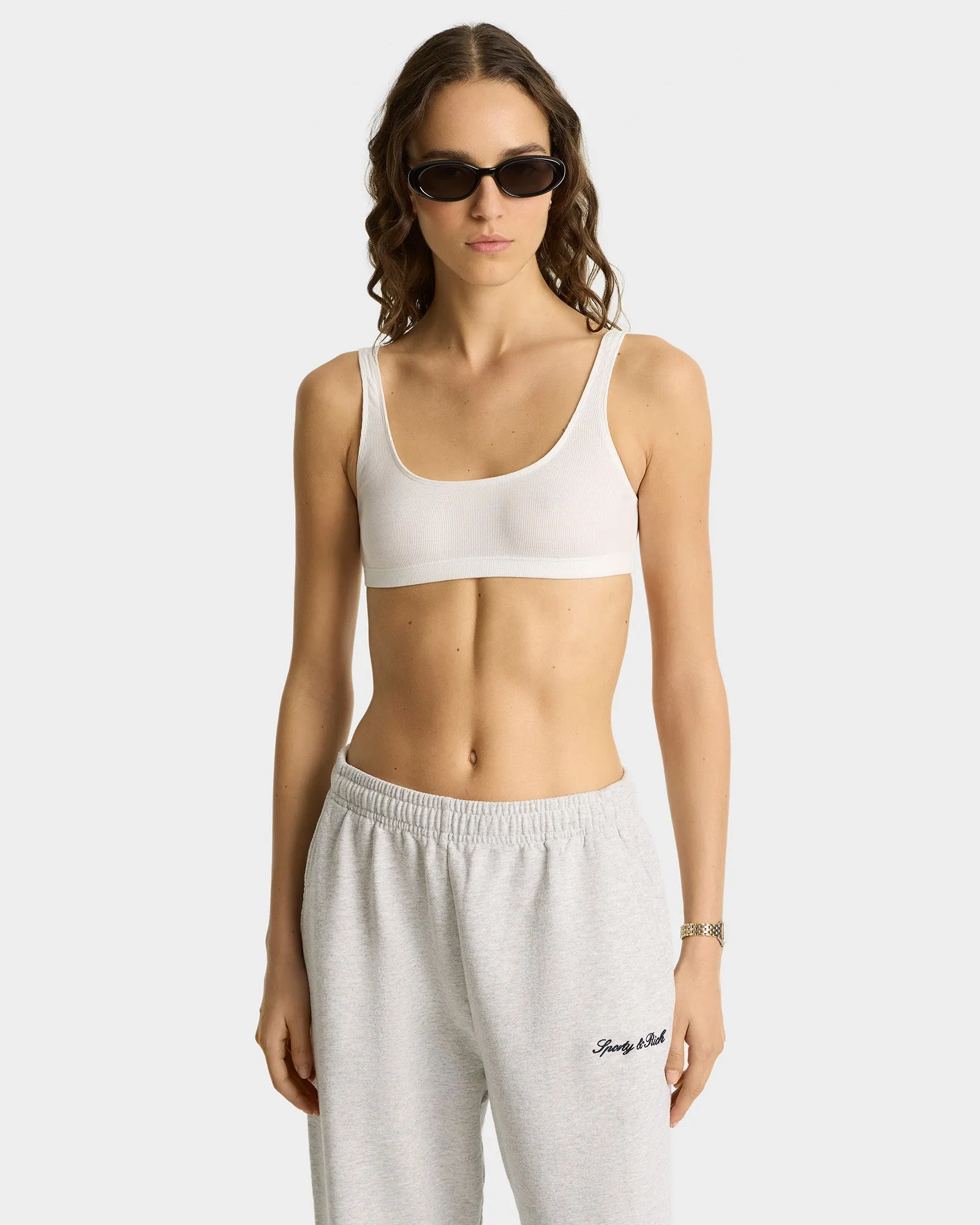 Syracuse Embroidered Wide Sweatpant - Heather Gray/Navy sold by Sporty and Rich product image thumbnail 5