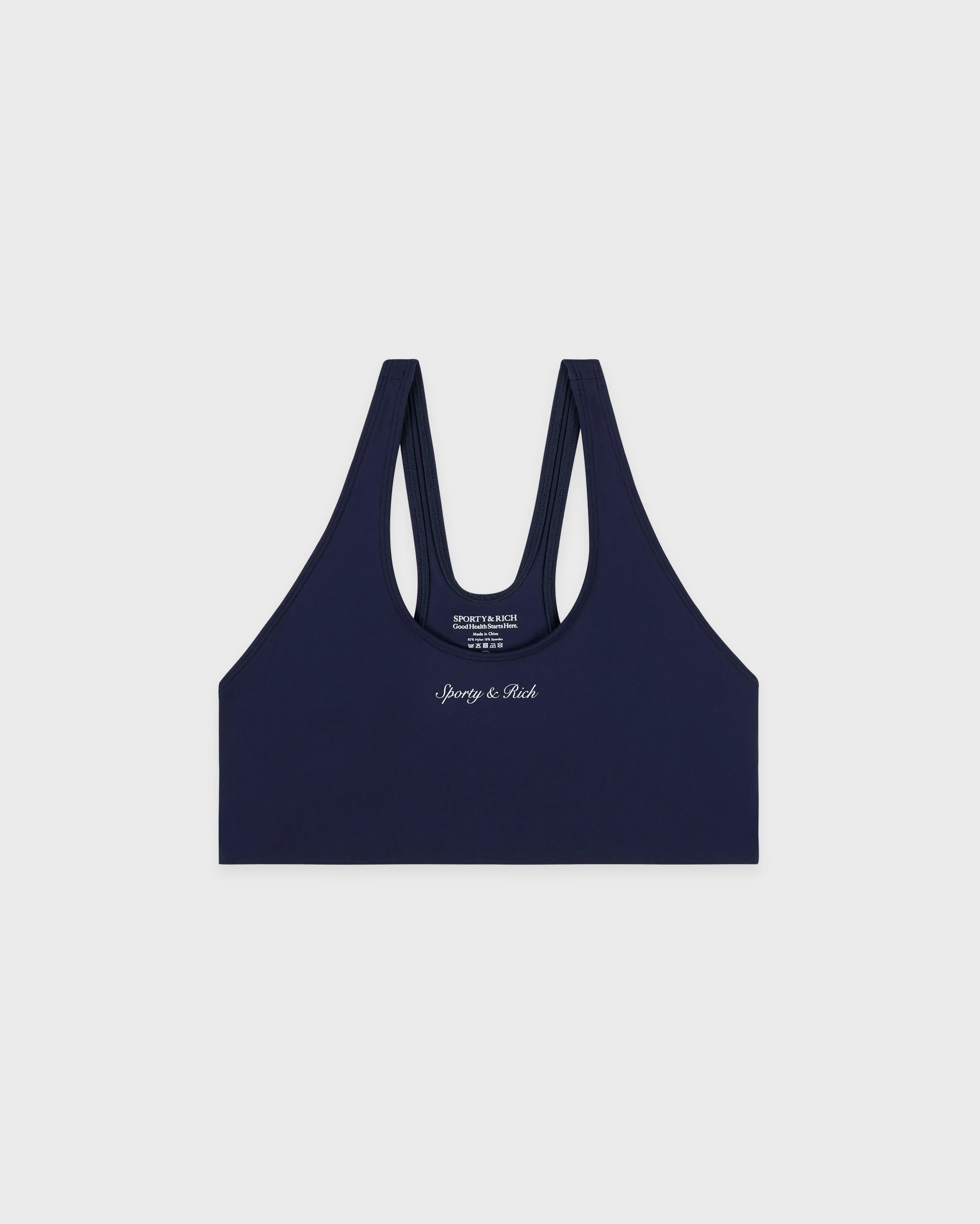 Syracuse Sports Bra - Navy/White sold by Sporty and Rich