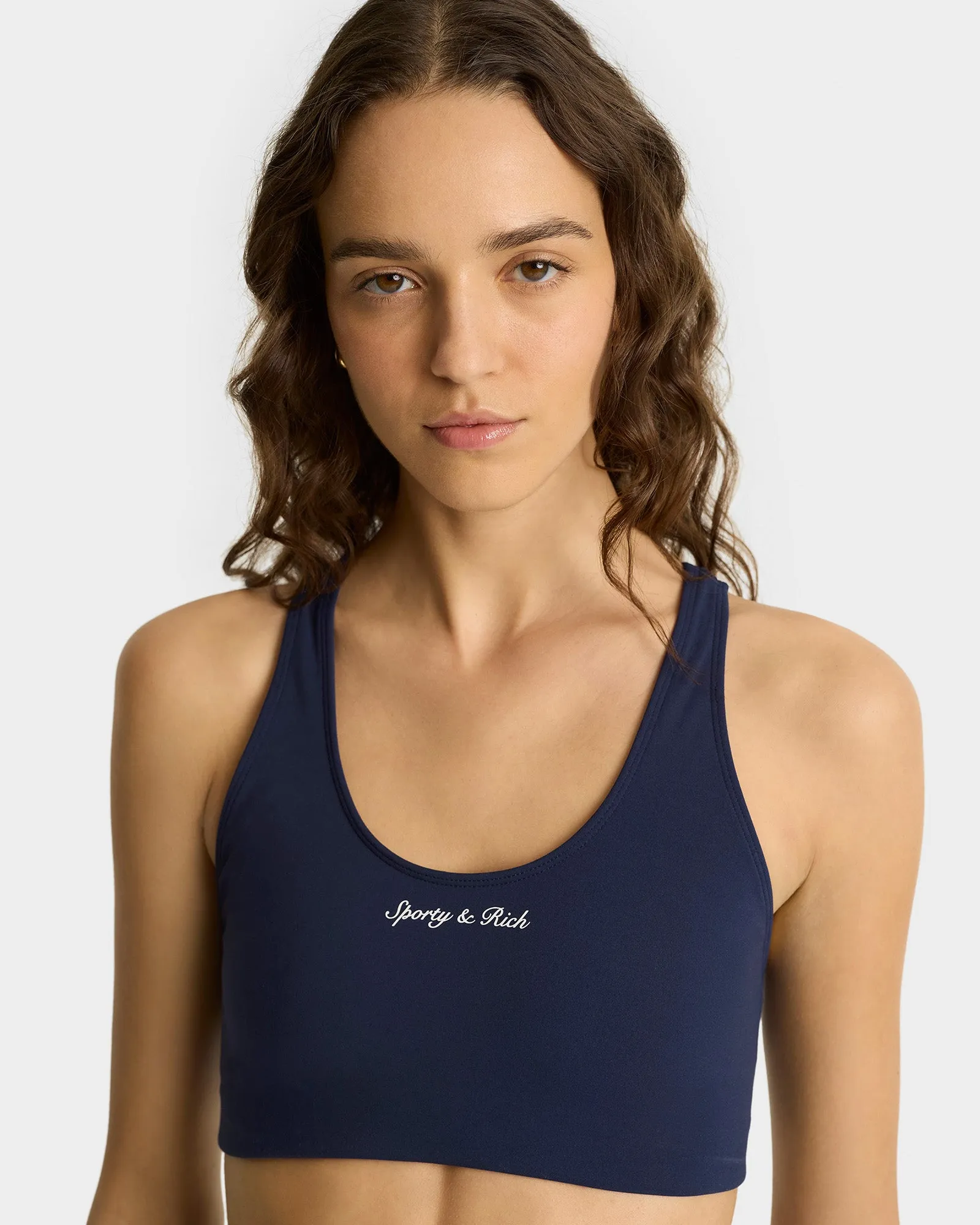Syracuse Sports Bra - Navy/White sold by Sporty and Rich product image thumbnail 4