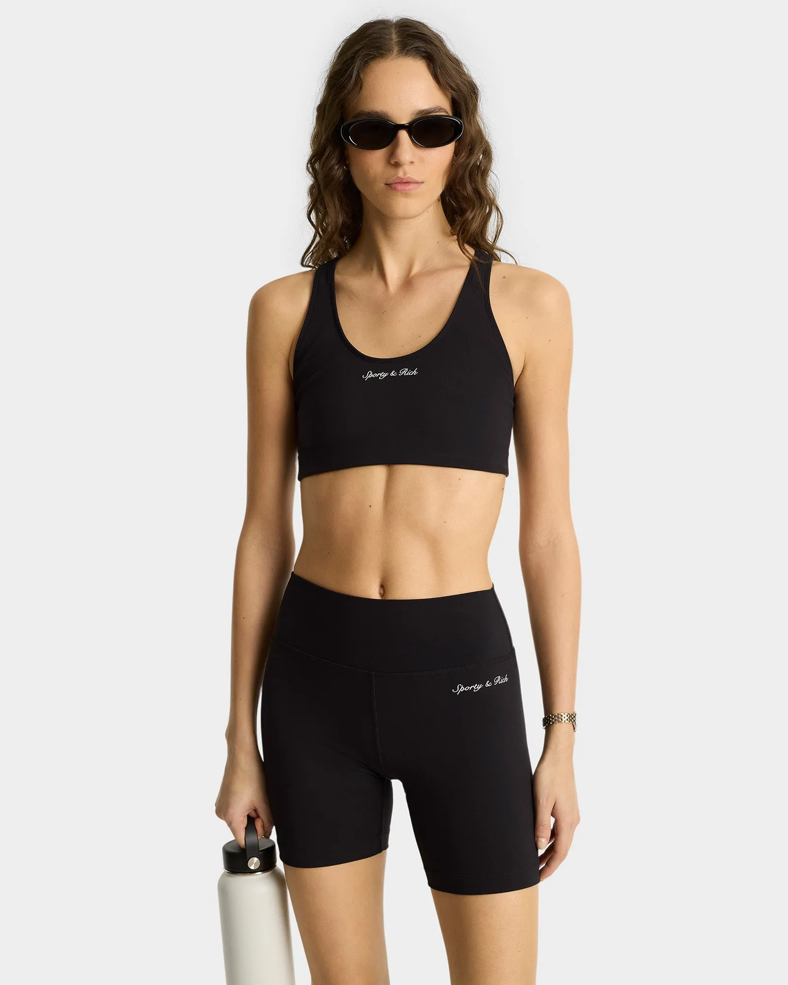 Syracuse Biker Shorts - Black/White sold by Sporty and Rich product image thumbnail 3