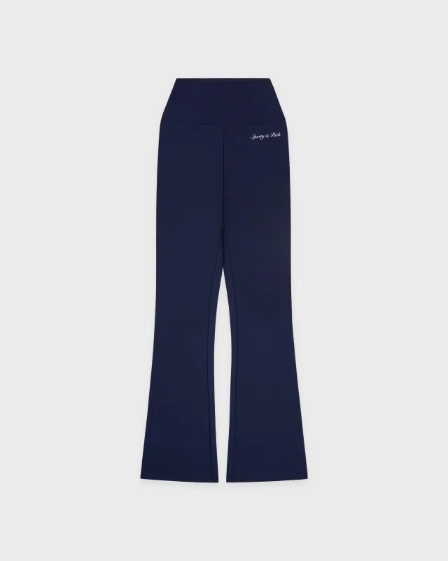 Syracuse Flared Legging - Navy/White sold by Sporty and Rich