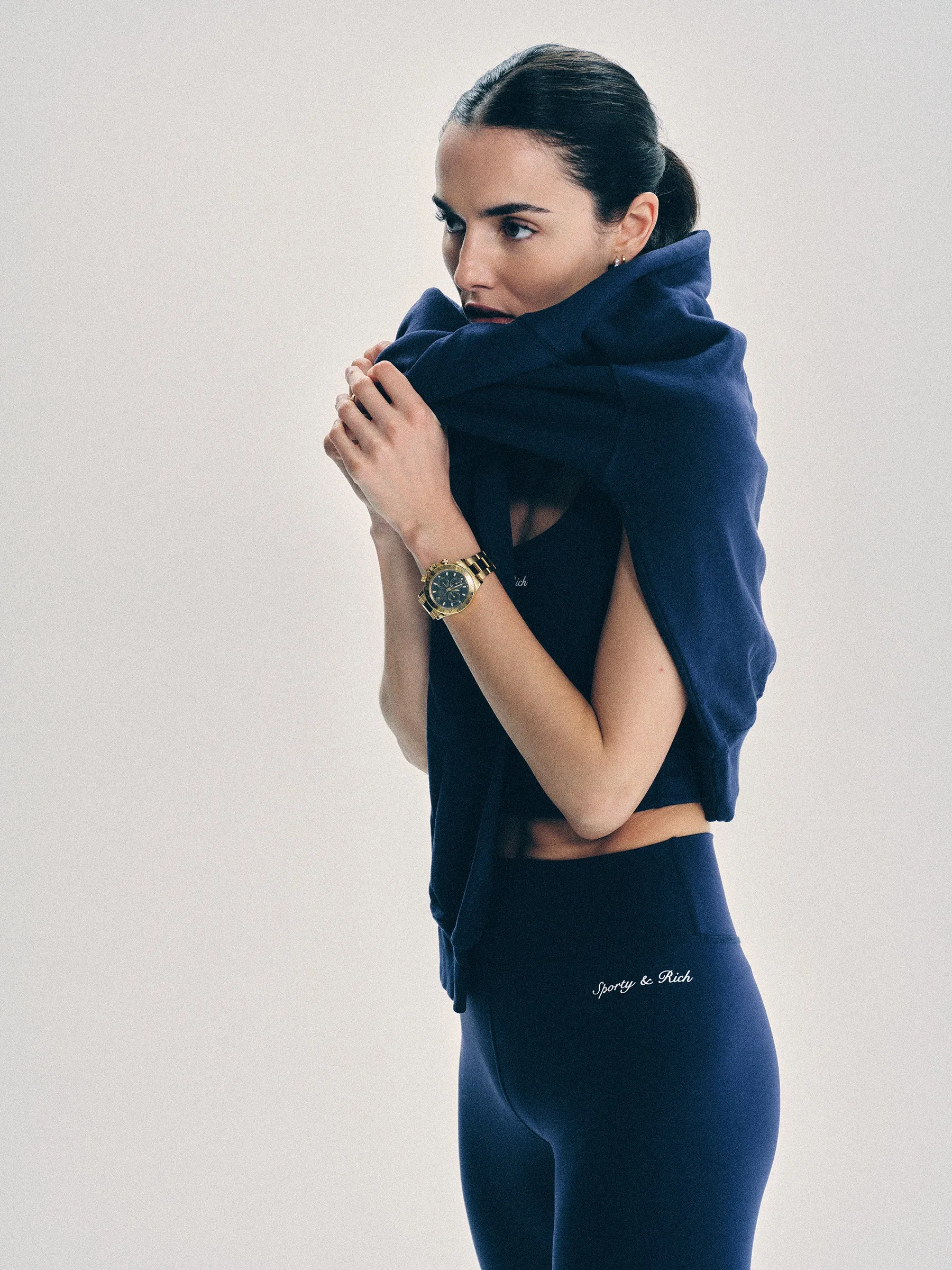 Syracuse Leggings - Navy/White sold by Sporty and Rich product image thumbnail 3