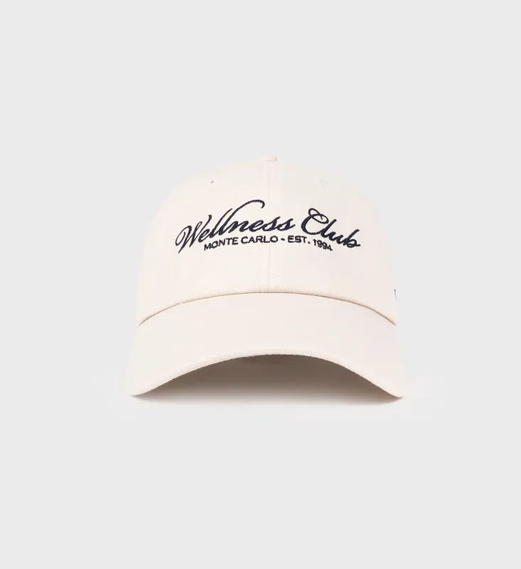 Wellness Club Hat - Cream/Navy sold by Sporty and Rich