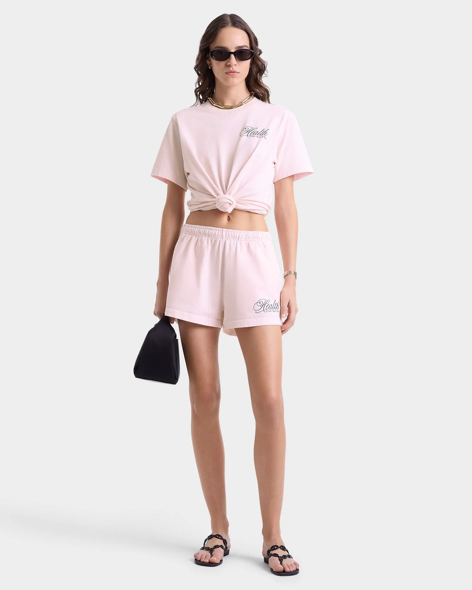 Health Script Disco Short - Pink Dolphin/Navy sold by Sporty and Rich product image thumbnail 3