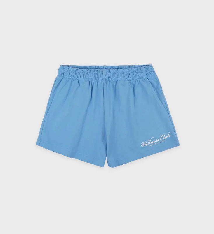 Wellness Club Disco Short - Juniper/White sold by Sporty and Rich