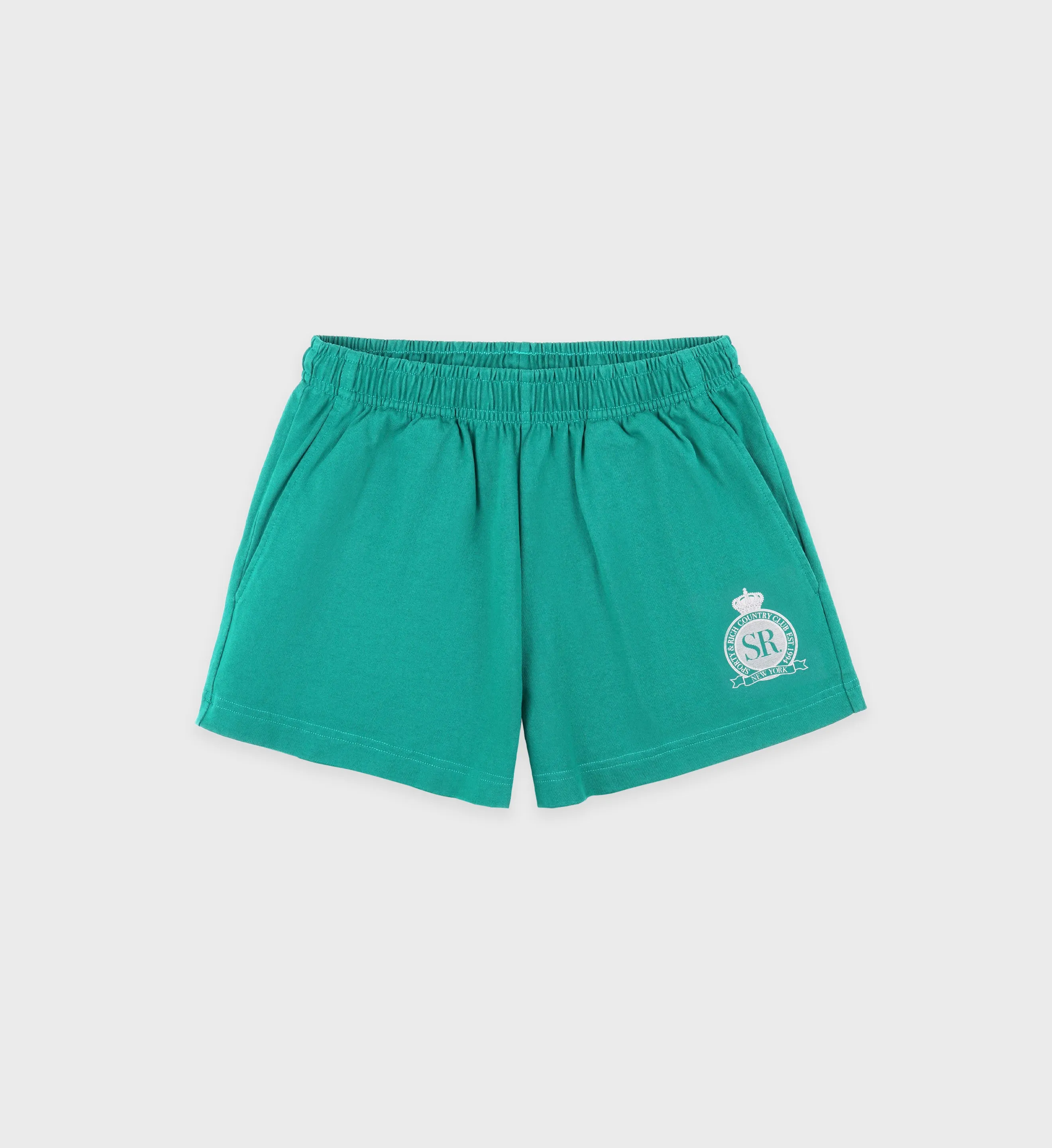 Royal Club Disco Short - Spring Green/White sold by Sporty and Rich