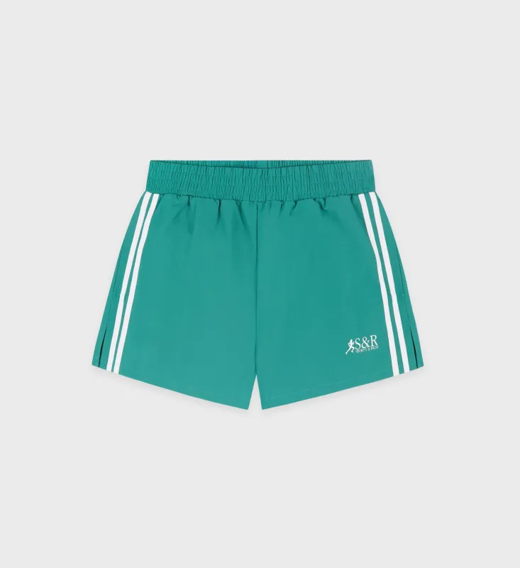SR Runner Track Short - Spring Green/White sold by Sporty and Rich
