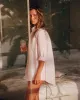 H&W Crest Oversized Oxford Shirt - Pink/White Thin Stripe sold by Sporty and Rich