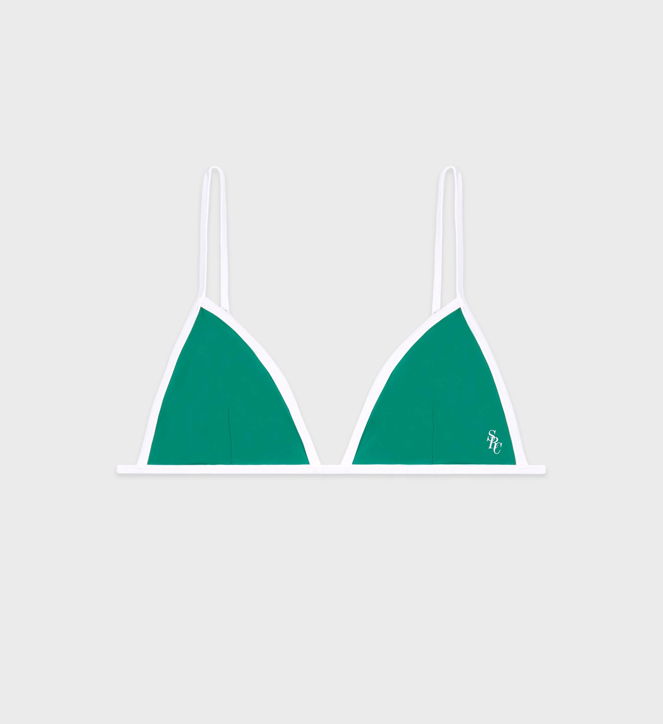 Kate Bikini Top - Spring Green/White sold by Sporty and Rich