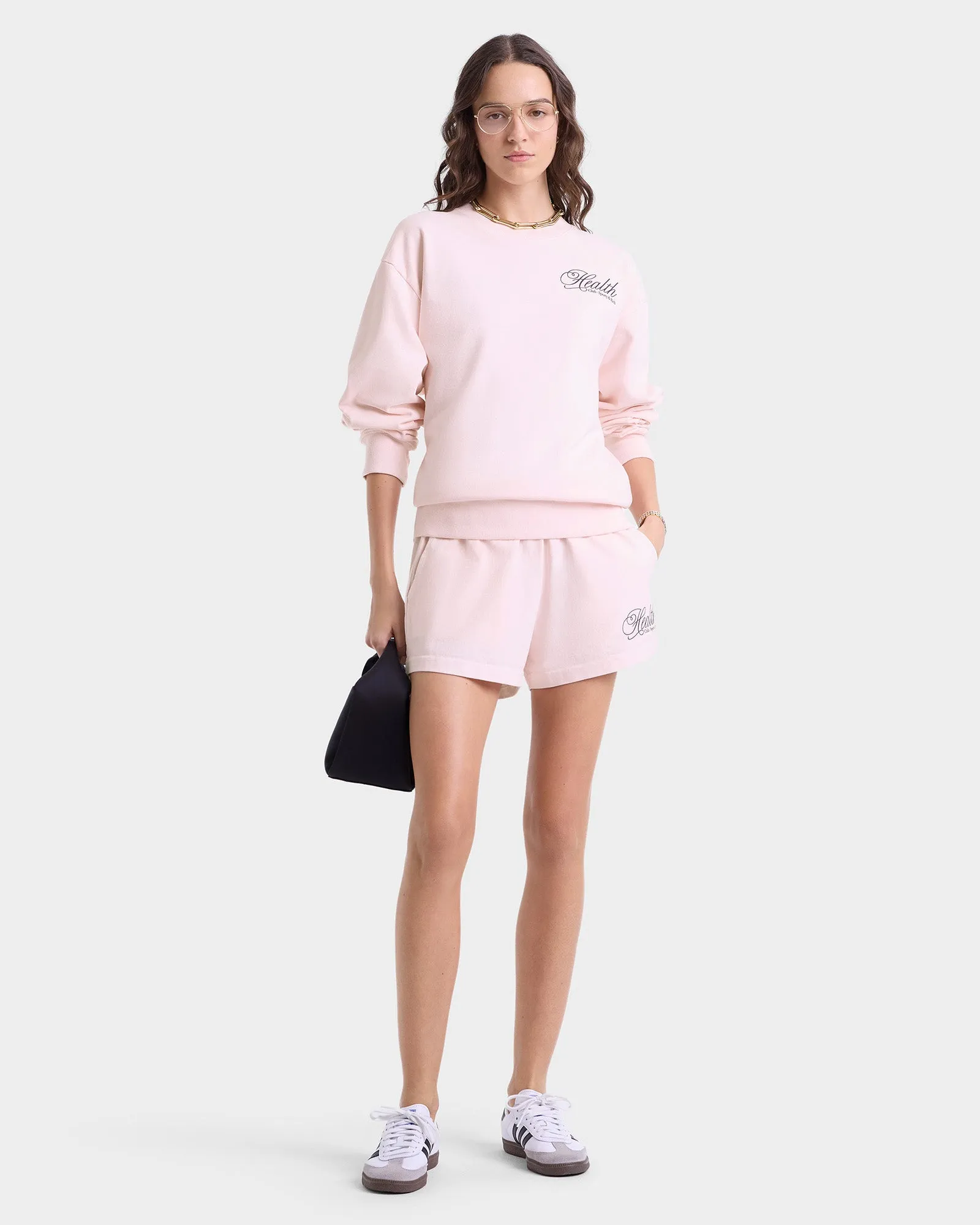 Health Script Crewneck - Pink Dolphin/Navy sold by Sporty and Rich product image thumbnail 4