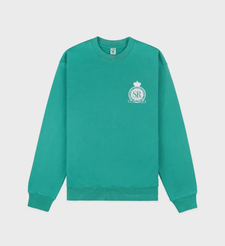 Royal Club Crewneck - Spring Green/White sold by Sporty and Rich