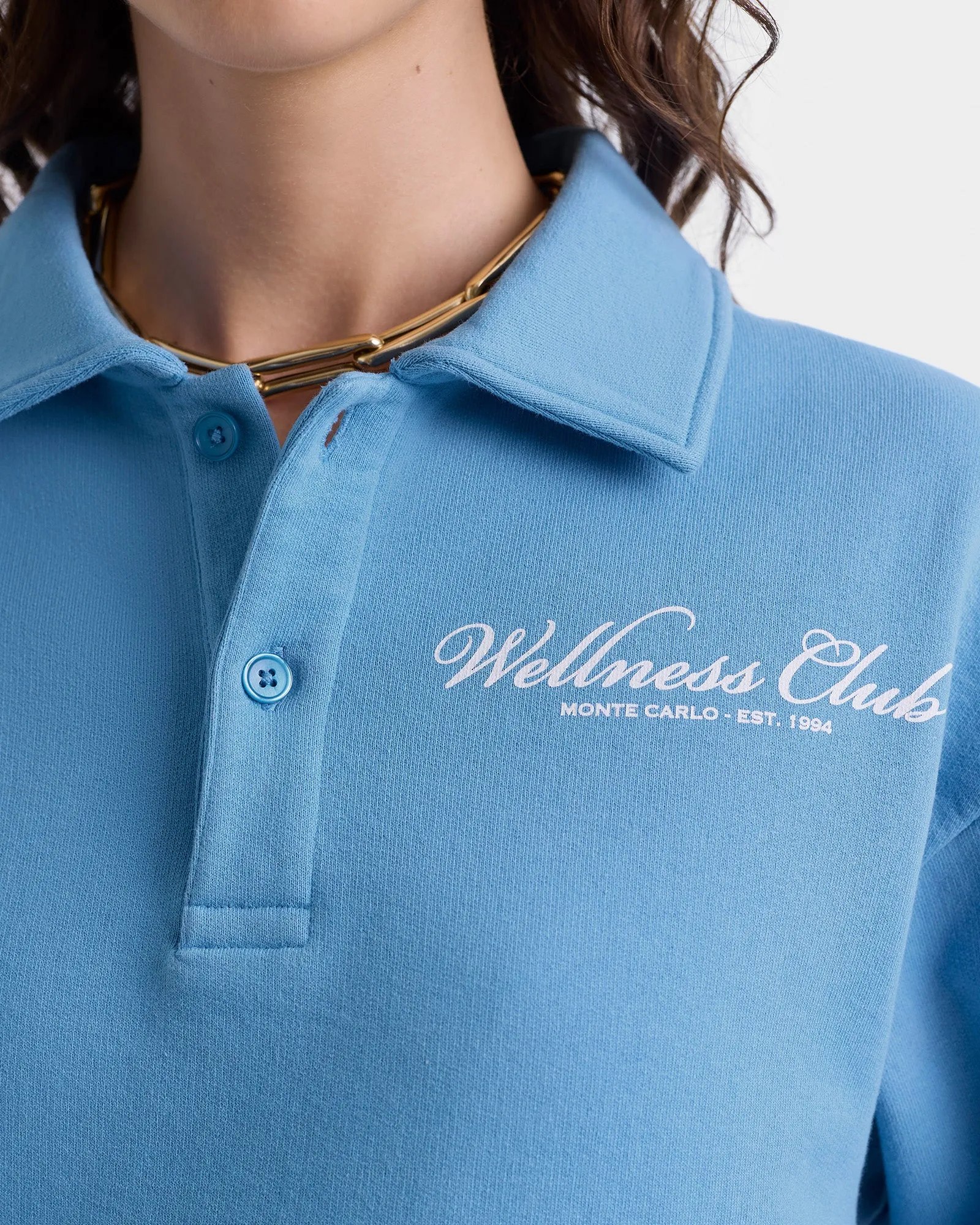 Wellness Club Polo - Juniper/White sold by Sporty and Rich product image thumbnail 4