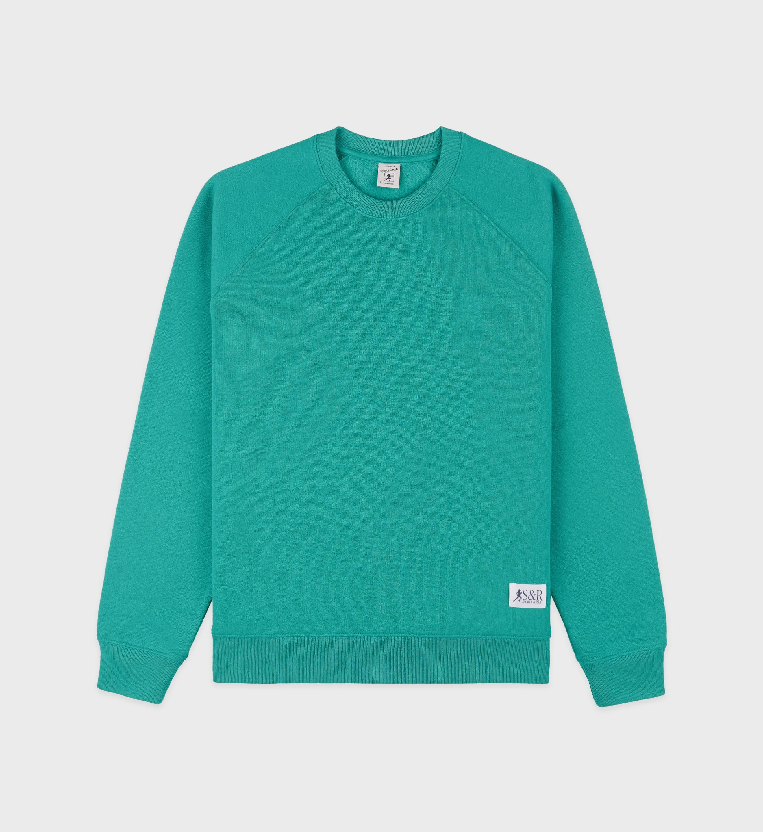 SR Runner Soft Crewneck - Spring Green/Navy sold by Sporty and Rich