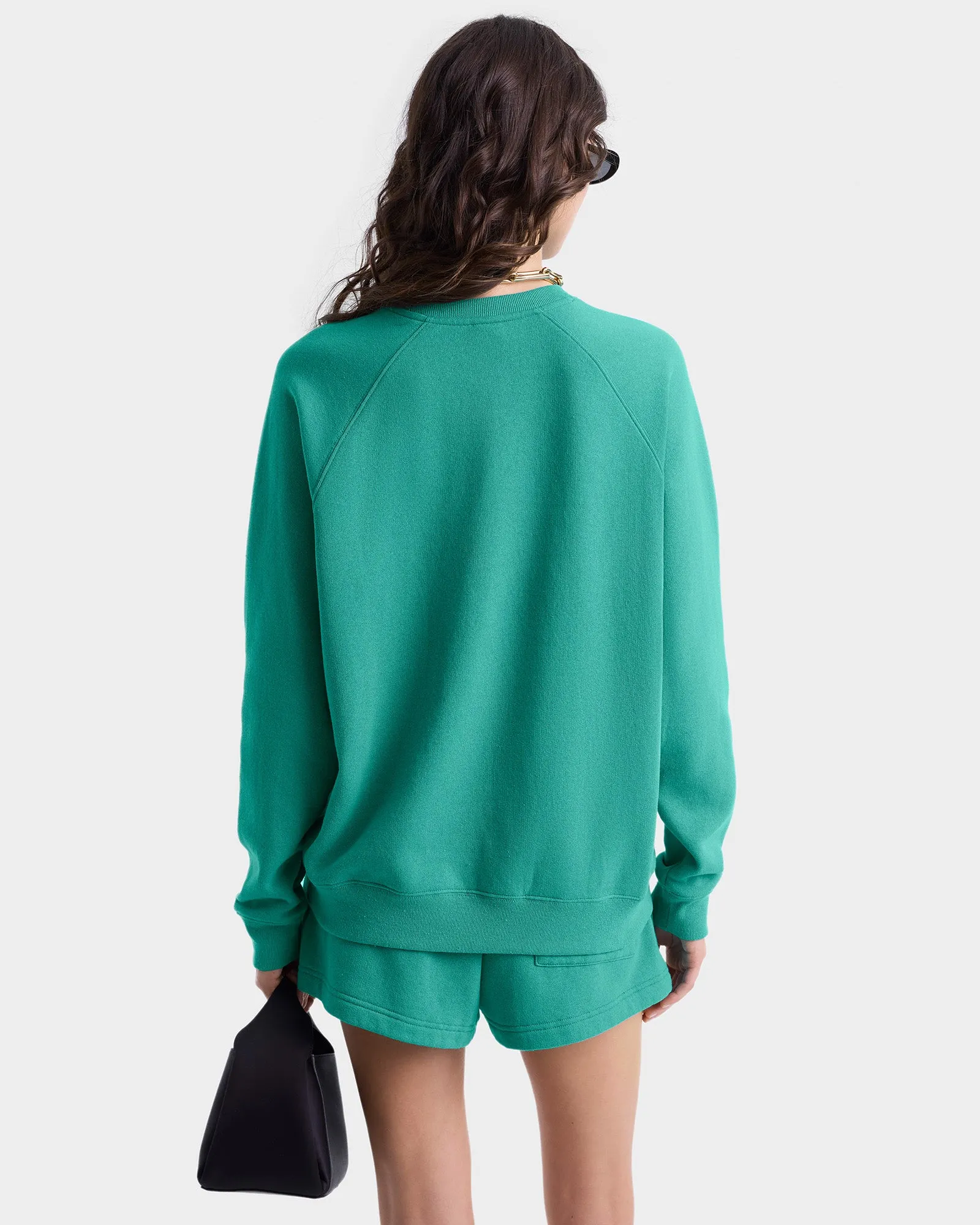 SR Runner Soft Crewneck - Spring Green/Navy sold by Sporty and Rich product image thumbnail 5