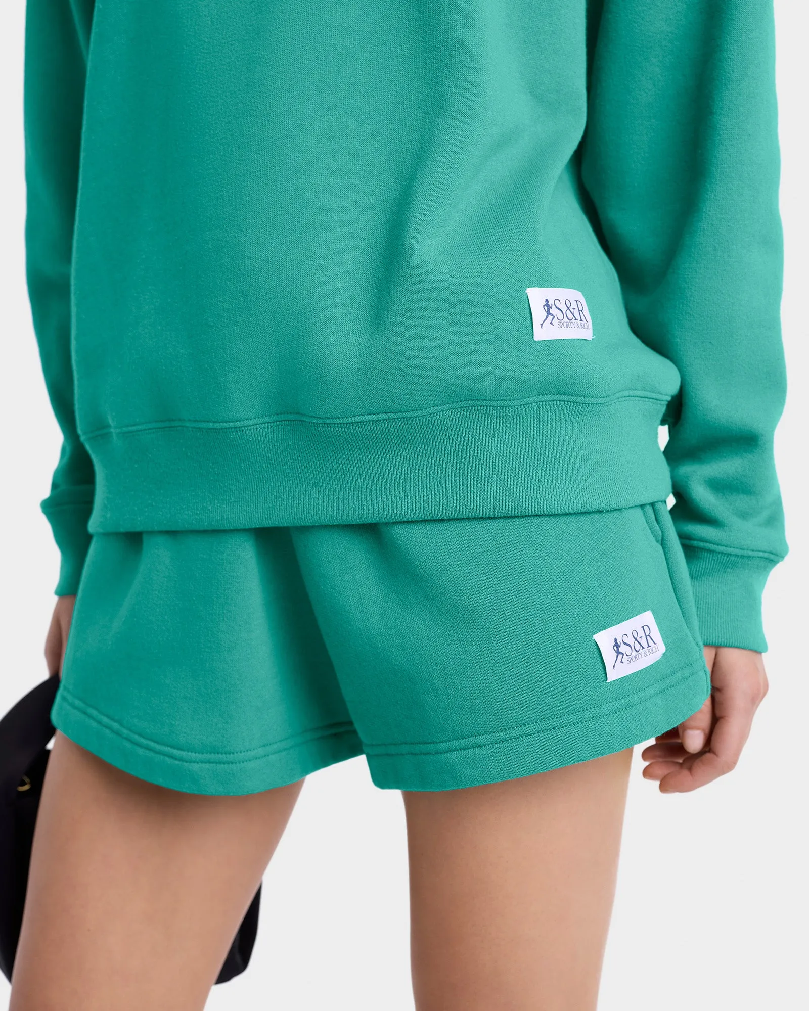 SR Runner Soft Crewneck - Spring Green/Navy sold by Sporty and Rich product image thumbnail 4