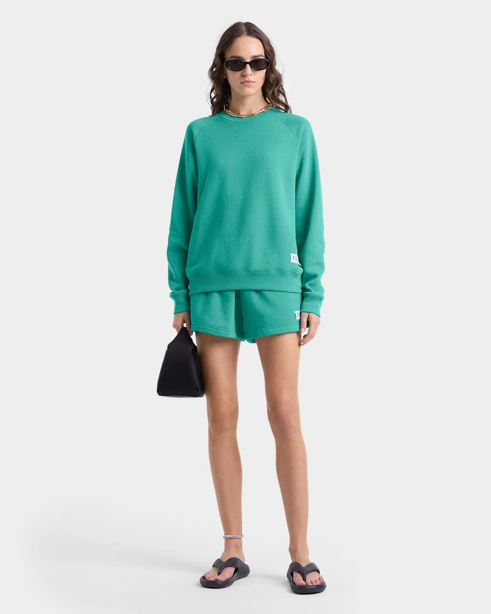 SR Runner Soft Crewneck - Spring Green/Navy sold by Sporty and Rich product image thumbnail 2