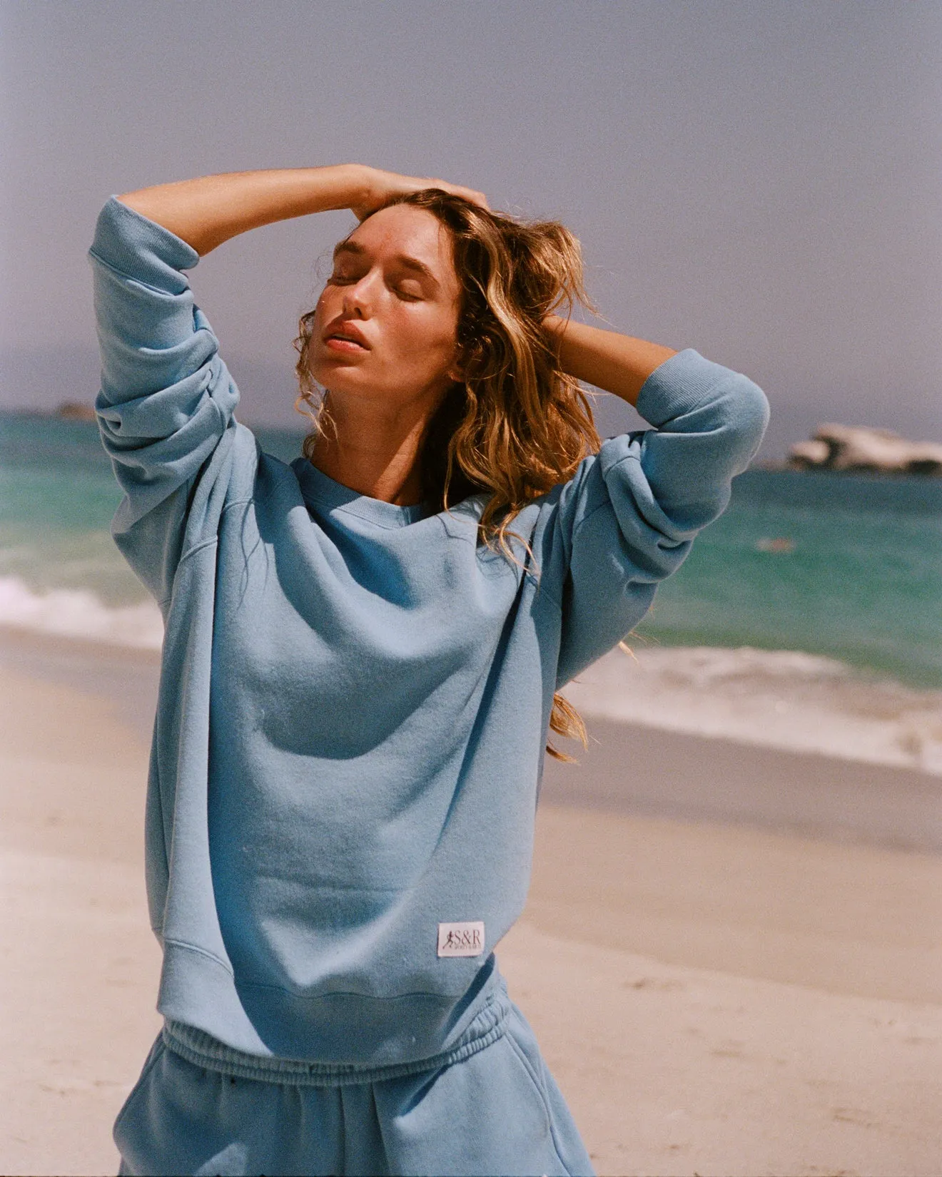 SR Runner Soft Crewneck - Juniper/White sold by Sporty and Rich product image thumbnail 2