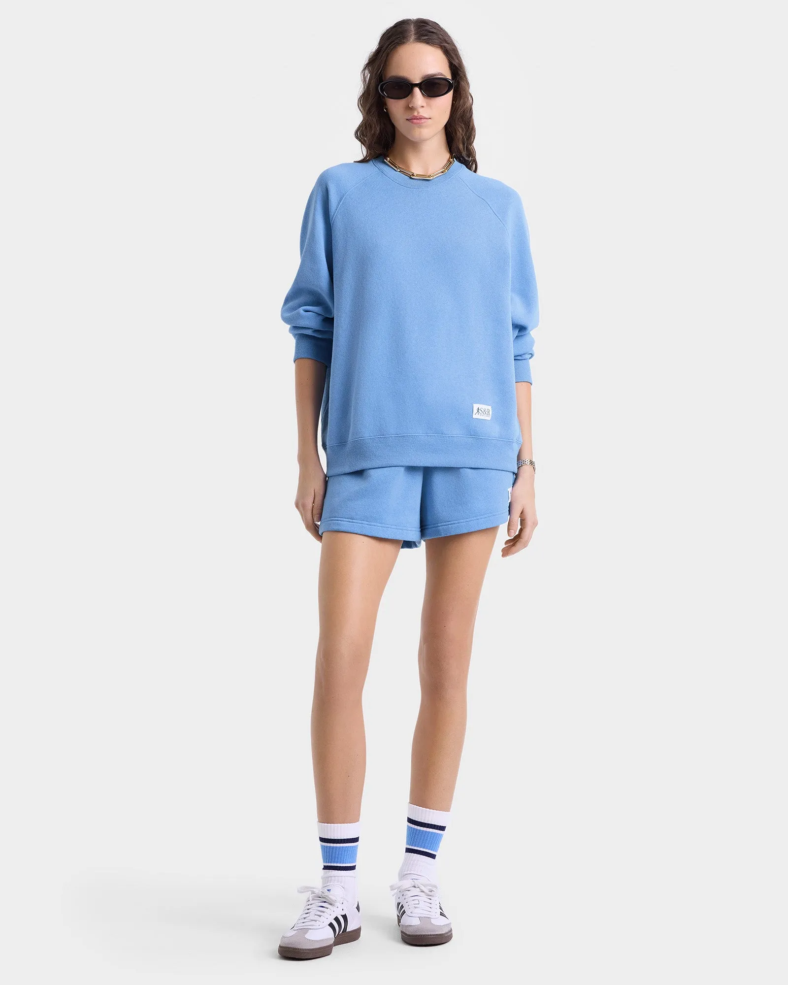 SR Runner Soft Crewneck - Juniper/White sold by Sporty and Rich product image thumbnail 3