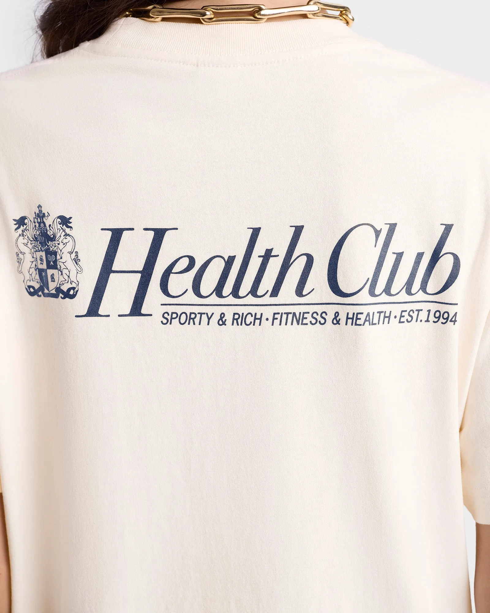 Lion Health T-Shirt - Cream/Navy sold by Sporty and Rich product image thumbnail 5
