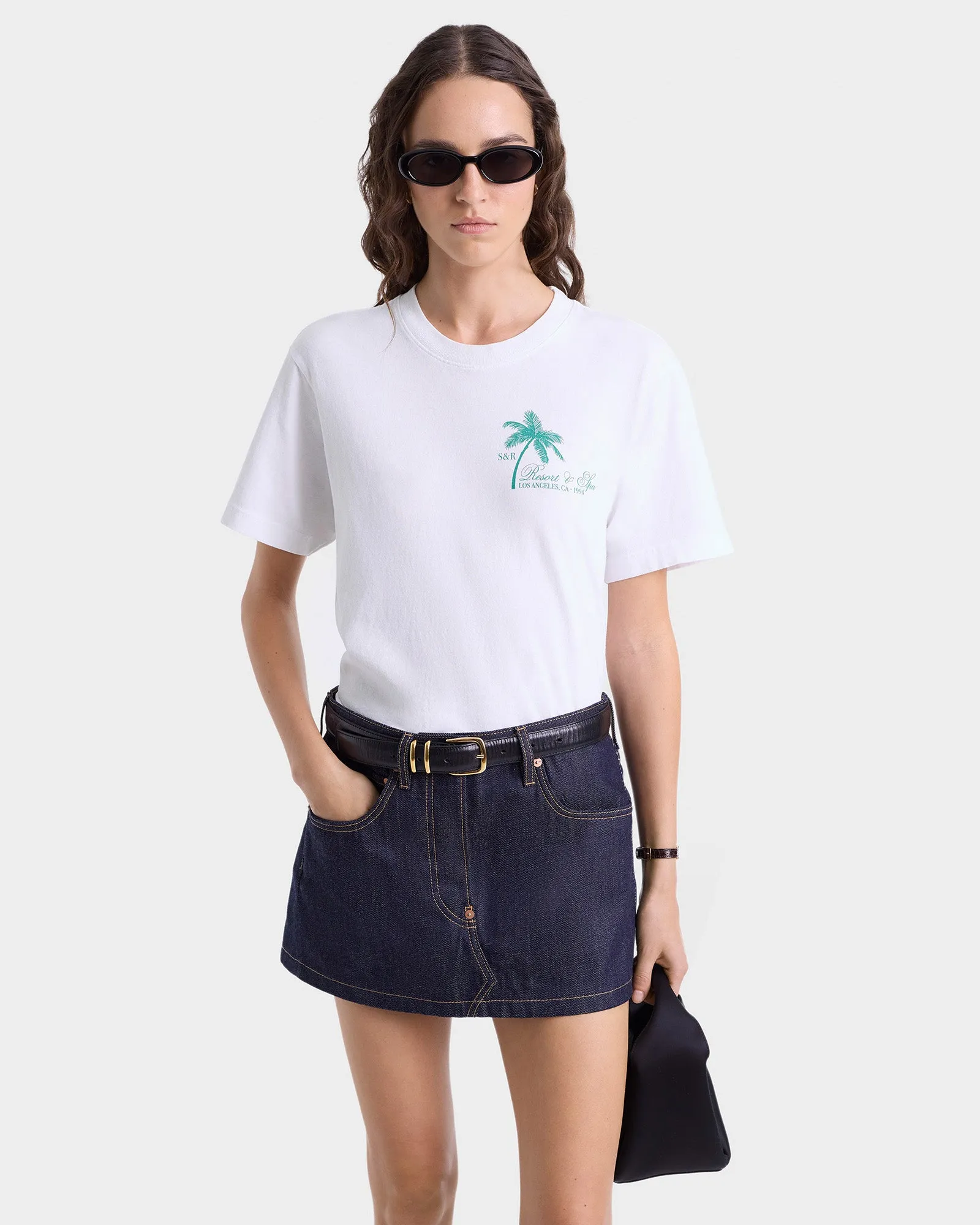 Palms T-Shirt - White/Spring Green sold by Sporty and Rich product image thumbnail 4