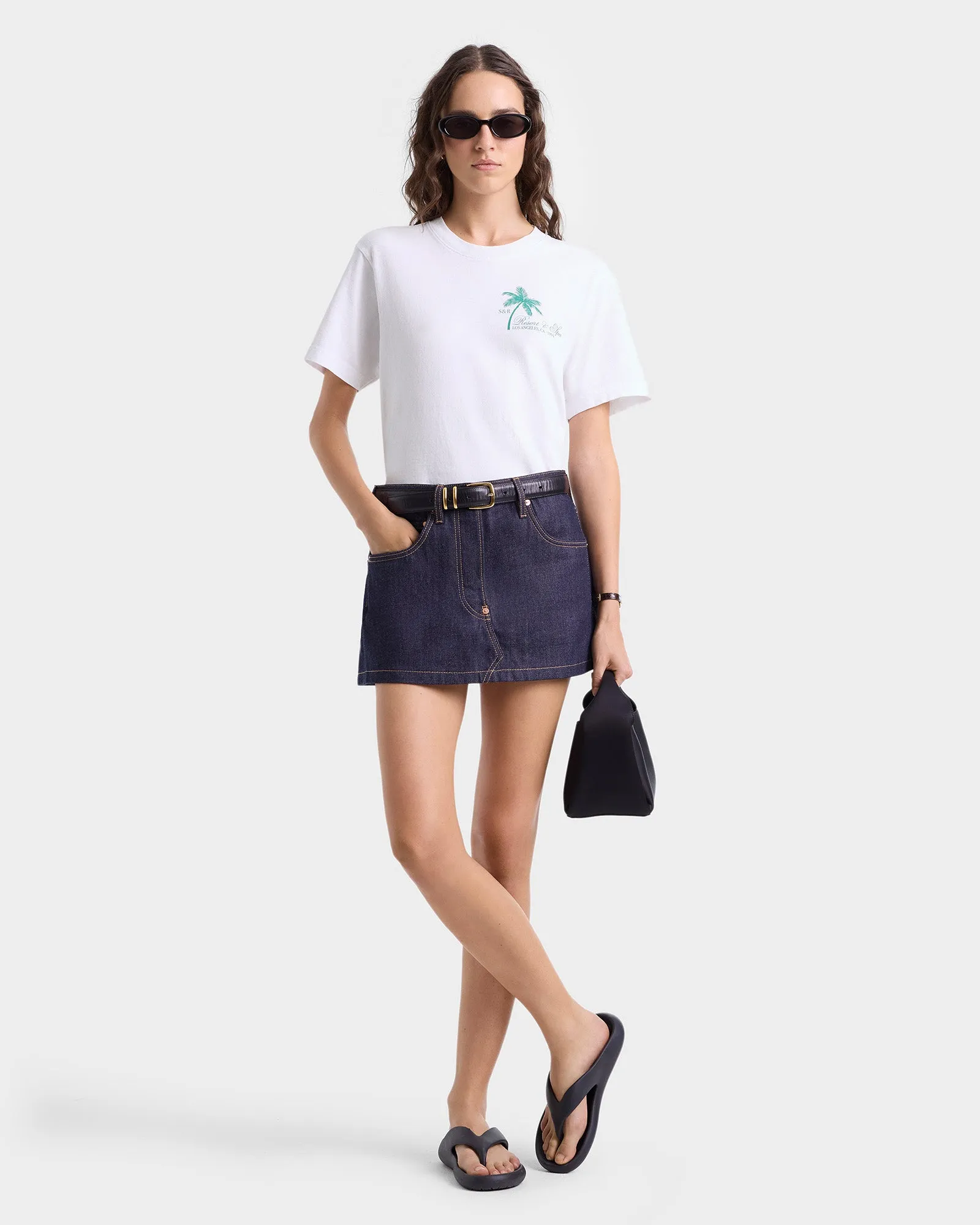 Palms T-Shirt - White/Spring Green sold by Sporty and Rich product image thumbnail 3