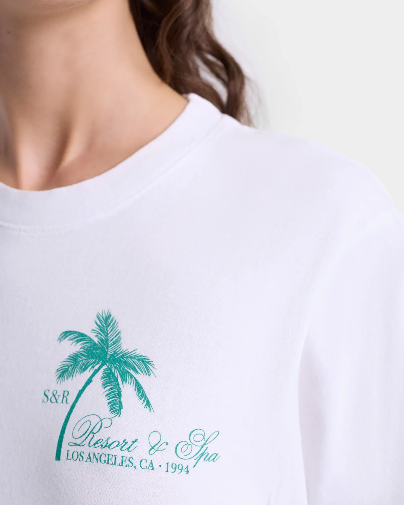 Palms T-Shirt - White/Spring Green sold by Sporty and Rich product image thumbnail 5