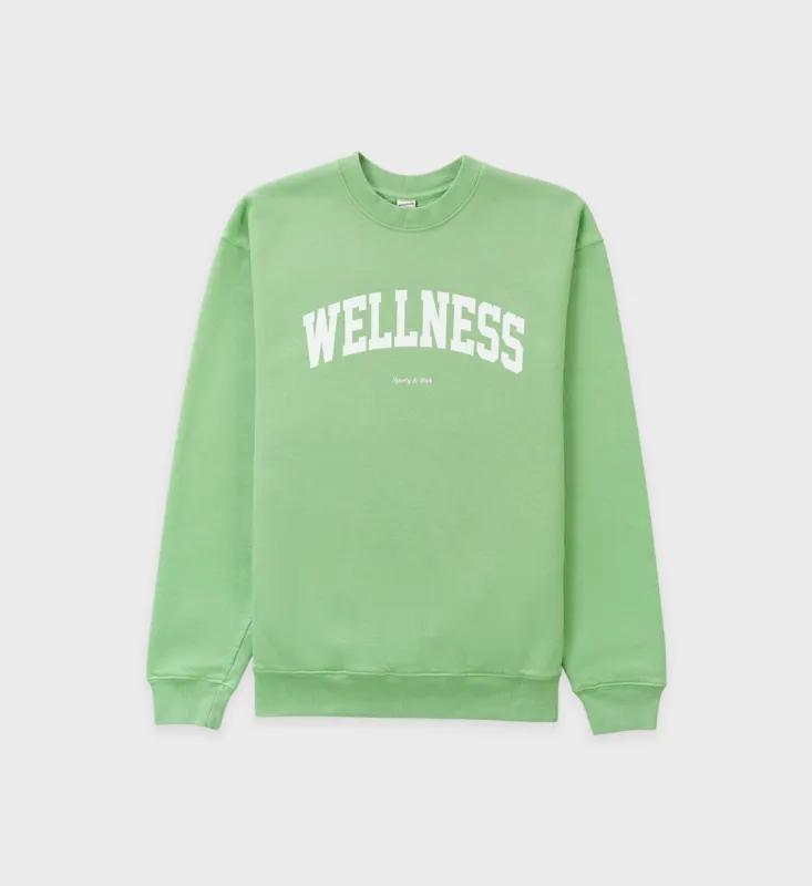Wellness Crewneck - Pistachio sold by Sporty and Rich