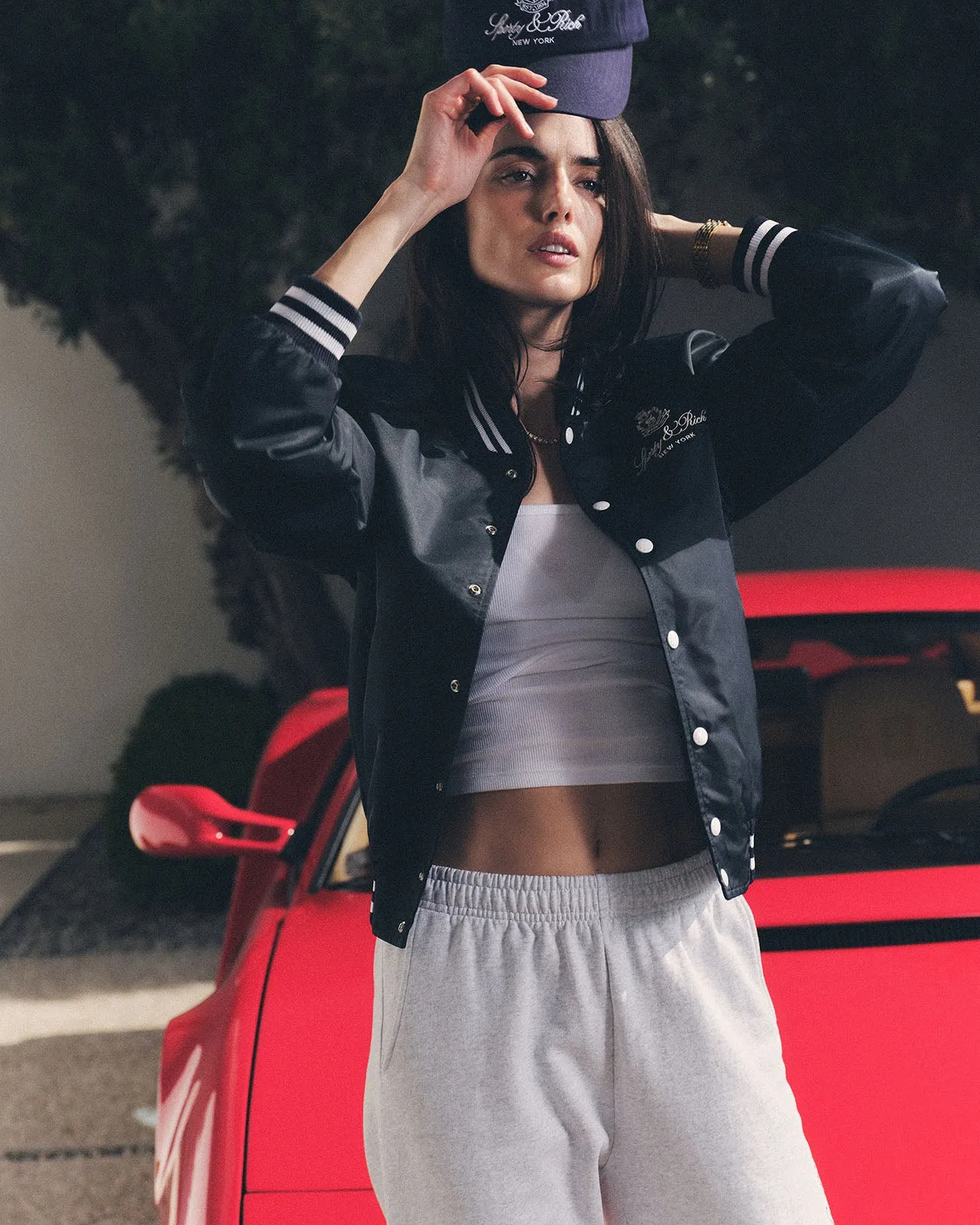 NY Health Club Sweatpant - Heather Gray/Navy sold by Sporty and Rich product image thumbnail 3