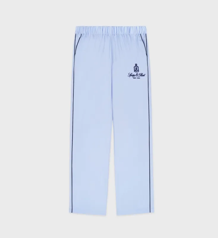Vendome Pyjama Pants - Ciel/Navy sold by Sporty and Rich