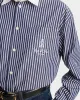 Vendome Oversized Shirt - Blue Striped/White sold by Sporty and Rich