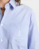 Vendome Oversized Shirt - Light Blue Striped sold by Sporty and Rich