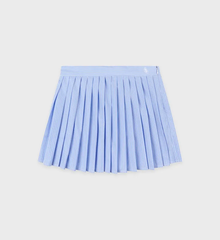 SRC Anae Skirt - Light Blue Striped/White sold by Sporty and Rich